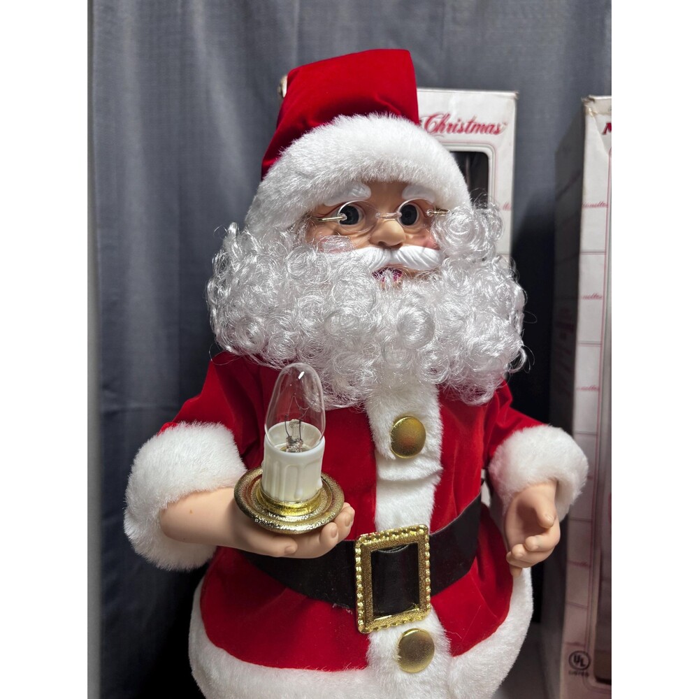 Vintage Telco Motionettes Santa and Mrs Claus Animated Lighted Figures Boxes - Picture 3 of 16
